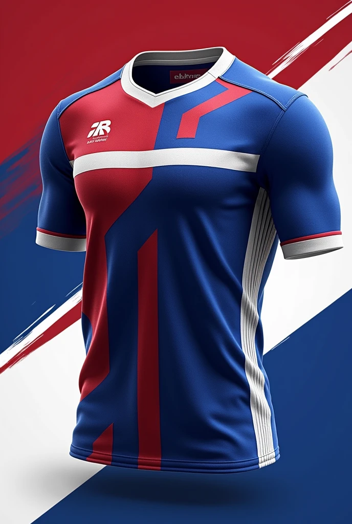 Maroon, Royal Blue, and white Volleyball Jersey Design for men
