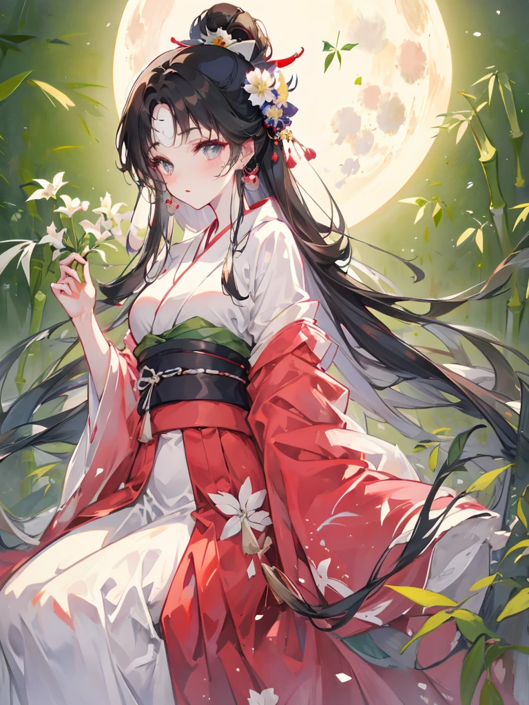The Tale of the Bamboo Cutter、Muromachi period、kimono、Moonlit Night、Princess Kaguya