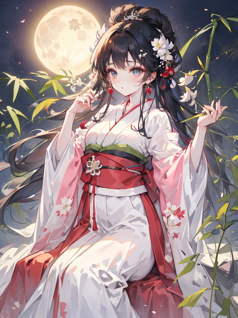 The Tale of the Bamboo Cutter、Muromachi period、kimono、Moonlit Night、Princess Kaguya