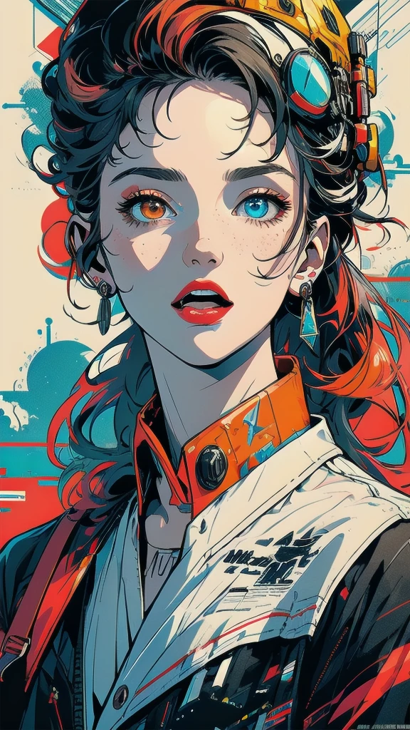 (((masterpiece, highest quality))),(((solo:1.2))),(((1girl:1.2))),32k wallpaper, very detailed, poster, vintage science fiction,(((((geometric cinematic movie poster))))), (bauhaus), shape,(((abstract))),(mid century modern),movie poster,(((((portfolio))))),(((((Close-up))))),(((((bust up))))),((((more various angle)))),(((highlight))),((((heterochromia)))),(((complete. detailed face))),(((Extremely talented))),(((((most complecated machine))))),(((((unlimited mechanic Workaholic))))),(((Absolutely detailed Mighty machines background))),(((Geiger counter))),(((Beautiful vibrant color scheme))),((((Open your mouth as wide as you can and roar)))),(((detailed boombox)))