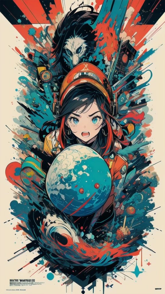 (((masterpiece, highest quality))),(((solo:1.2))),(((1girl:1.2))),32k wallpaper, very detailed, poster, vintage science fiction,(((((geometric cinematic movie poster))))), (bauhaus), shape,(((abstract))),(mid century modern),movie poster,(((((portfolio))))),(((((Close-up))))),(((((bust up))))),((((more various angle)))),(((highlight))),((((heterochromia)))),(((complete. detailed face))),(((Extremely talented))),(((((most complecated machine))))),(((((unlimited mechanic Workaholic))))),(((Absolutely detailed Mighty machines background))),(((Geiger counter))),(((Beautiful vibrant color scheme))),((((Open your mouth as wide as you can and roar)))),(((detailed boombox)))