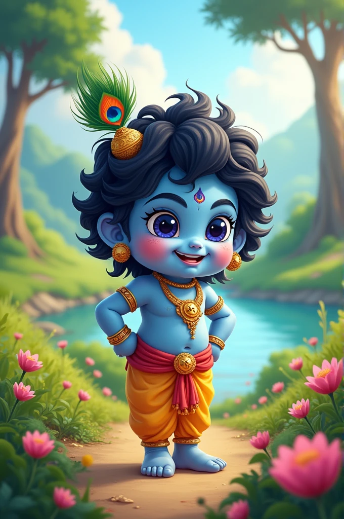 Little Krishna cartoon image