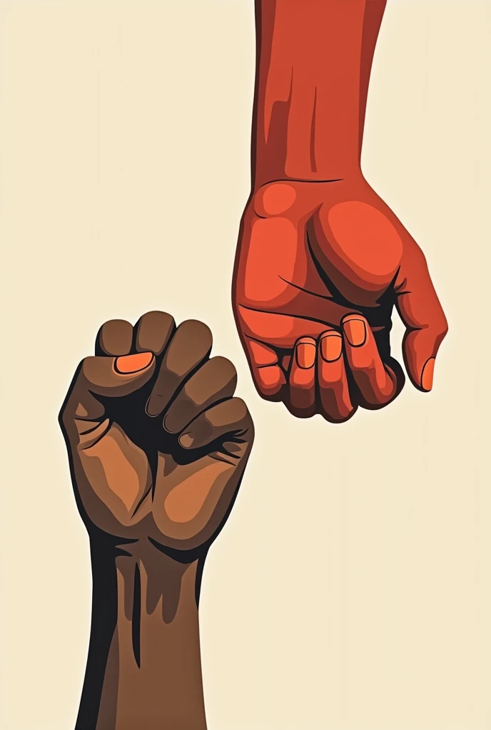A simple and basic poster about physical violence that gives a good message