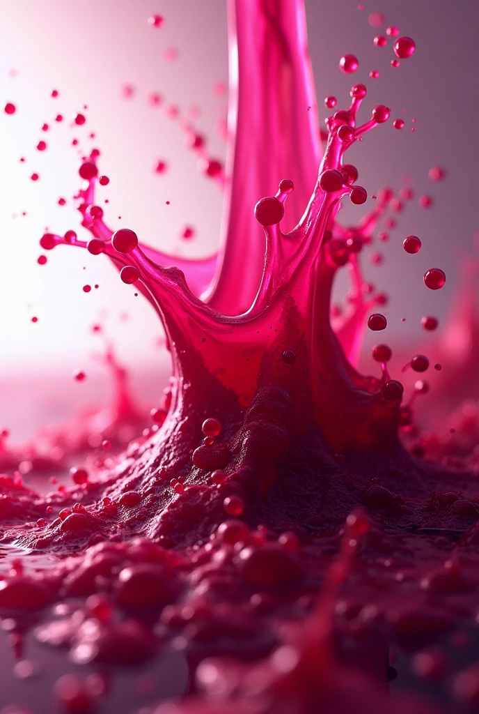 Beetroot juice falling from top