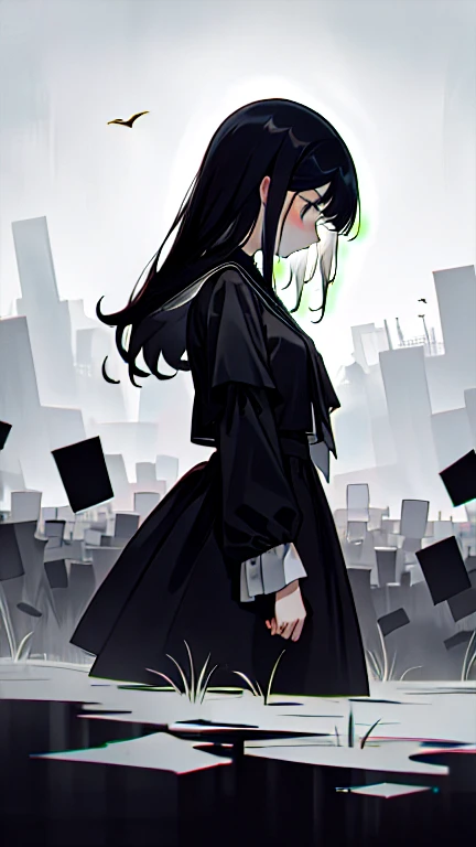 Mourning girl