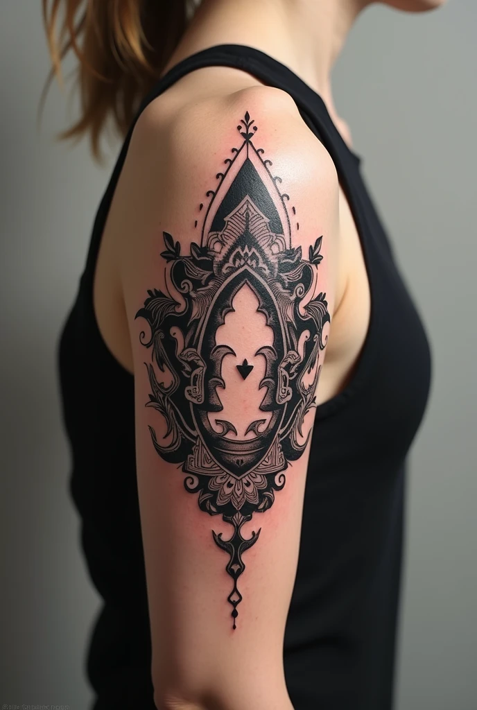 Tattoo with hidden letter d