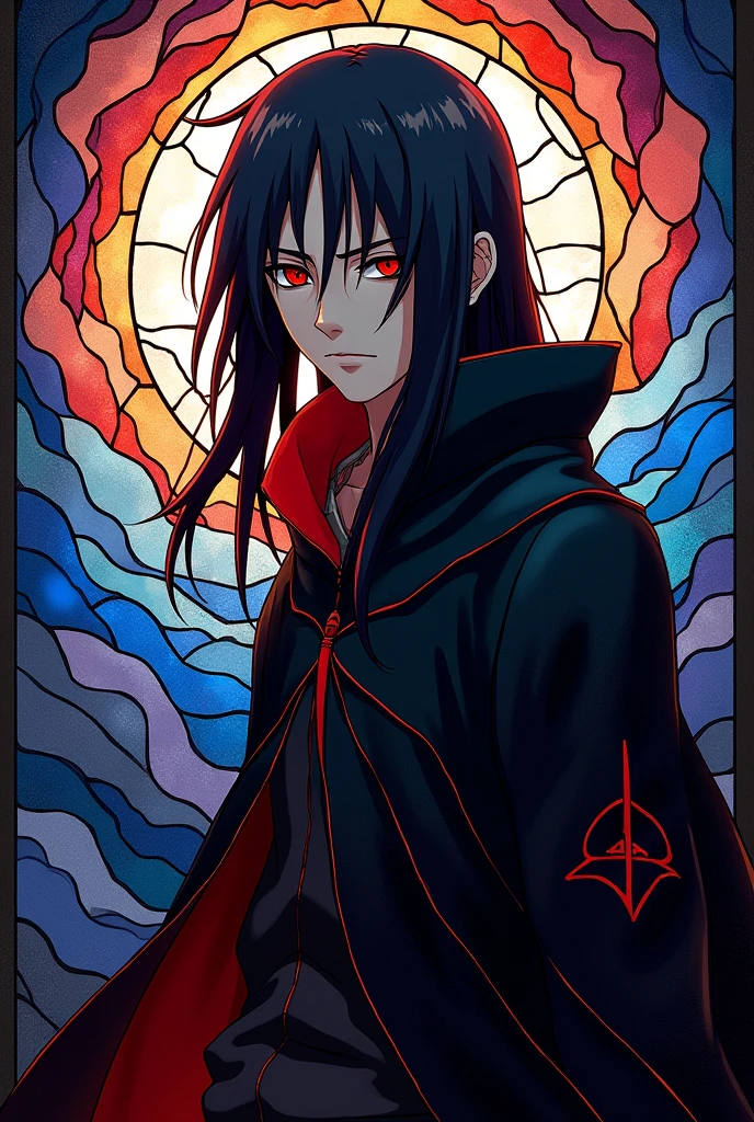 Design itachi in stained glass style