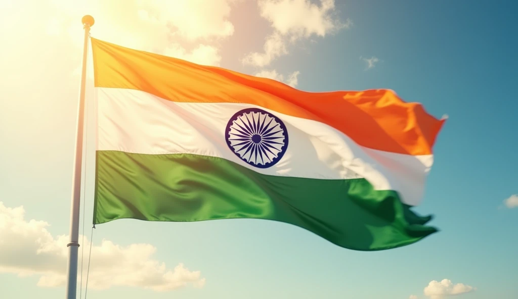 I am making a youtube video on indian independence day special in which i will perform patriotic songs on piano i need background image for that video. I want indian flag as background and don't include any person.