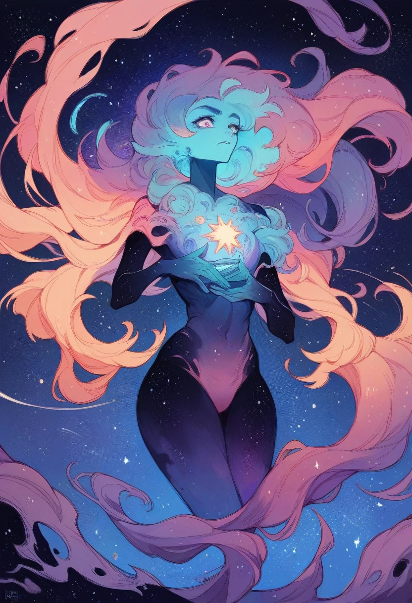 Entity, cosmic, perfect body, cosmic body, universe background, high resolution, high design, high quality, high details