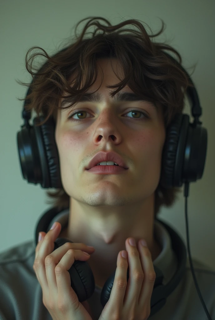 Gay listening to music