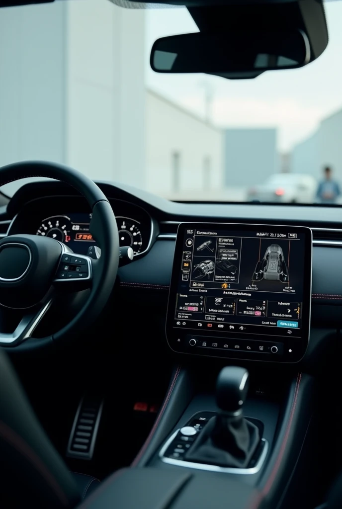 Inside the car there is a diagnostics for the car