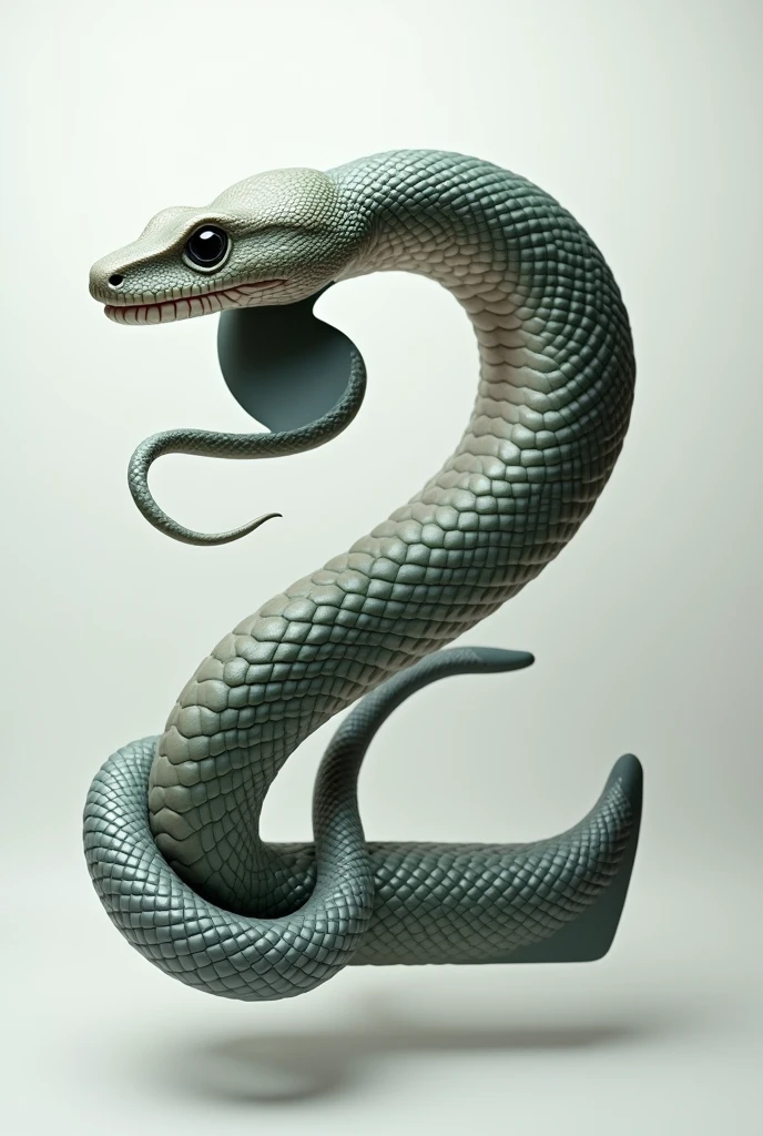 Snake hanging from word 2c