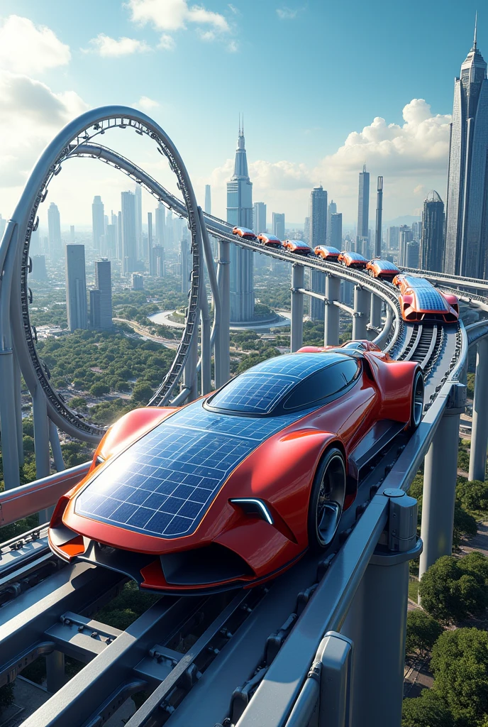 solar powered roller couster