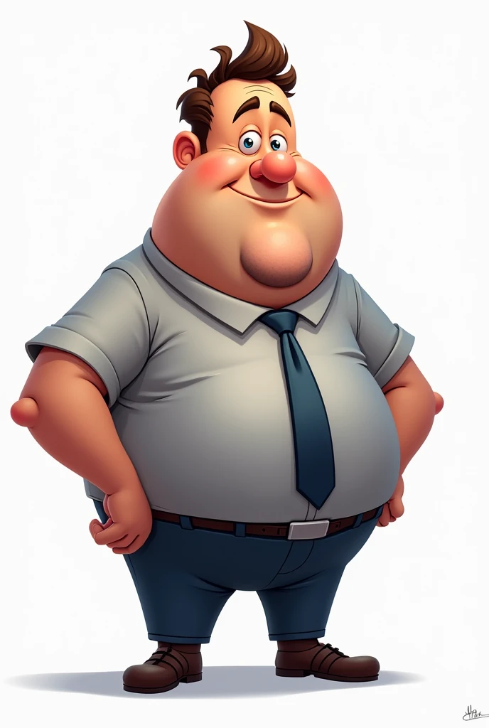 cartoon fat man sports commentator transparent background


