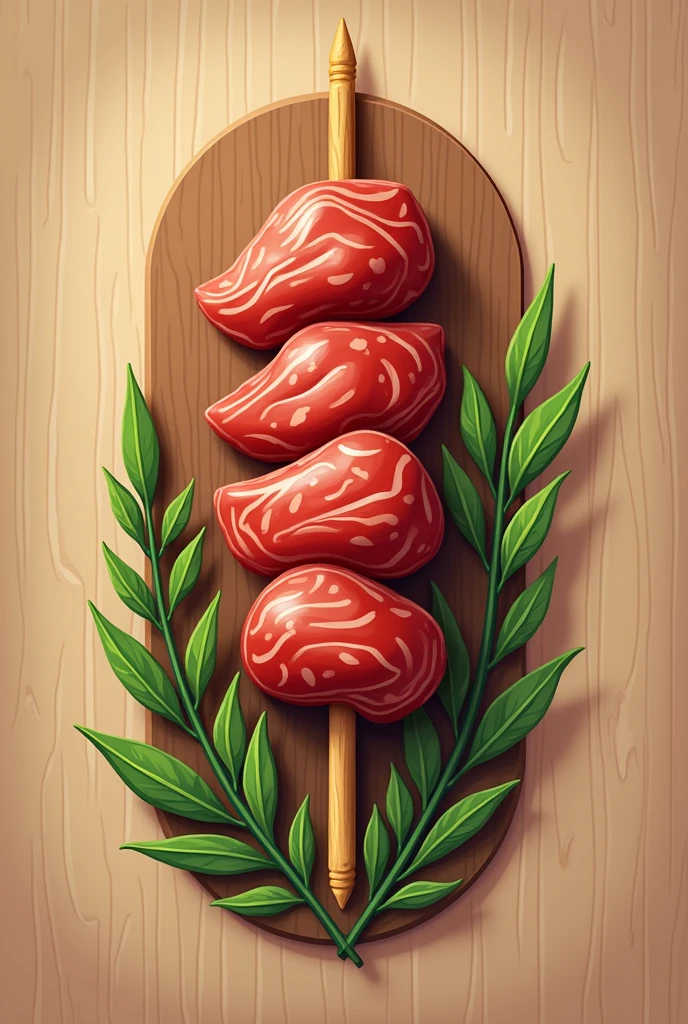 Shashlik logo on a wooden skewer