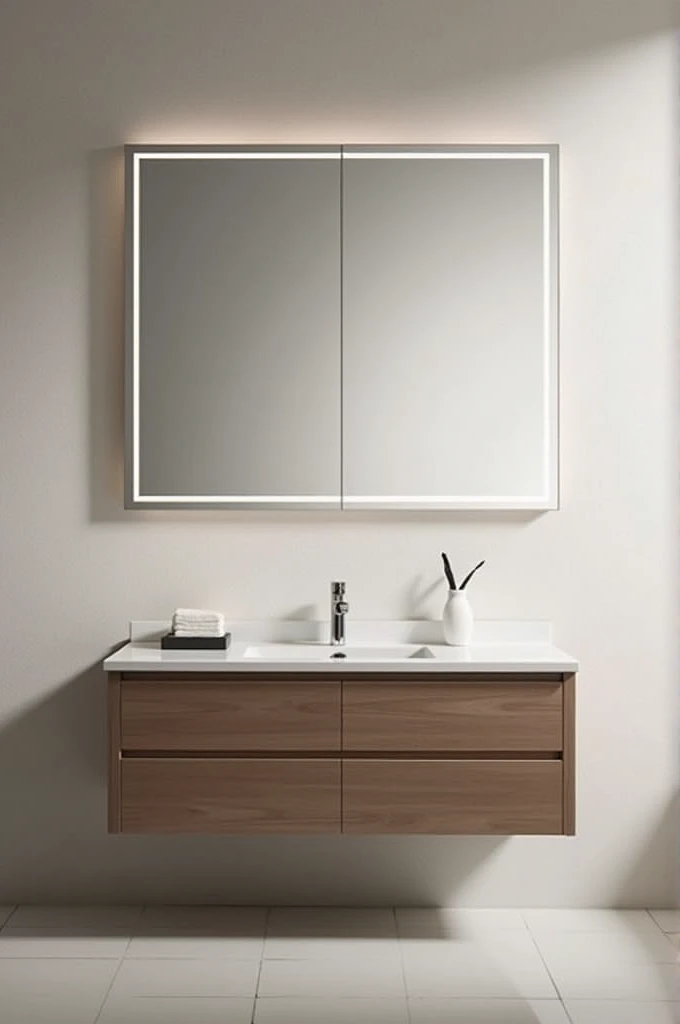 Bathroom furniture with mirror