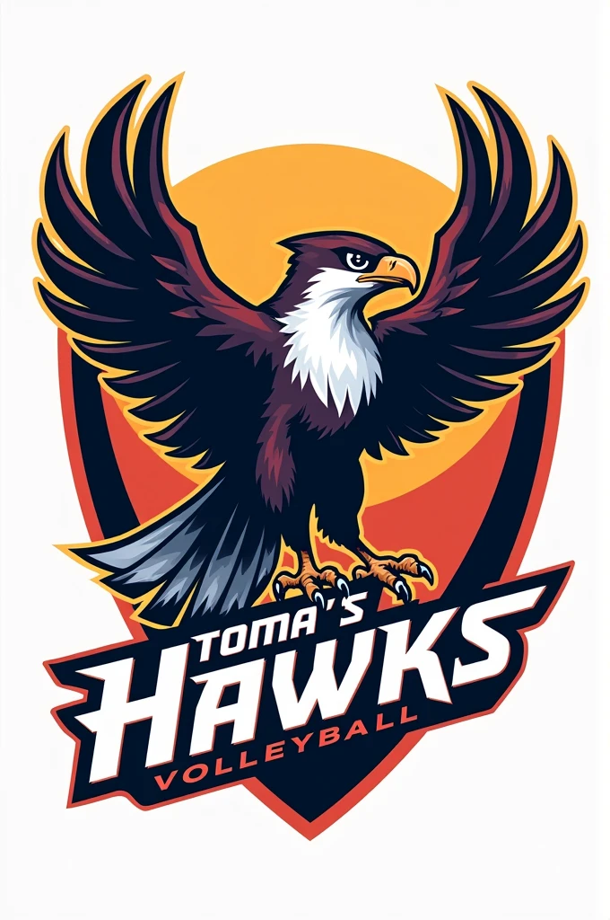Toma's Hawks Volleyball team logo