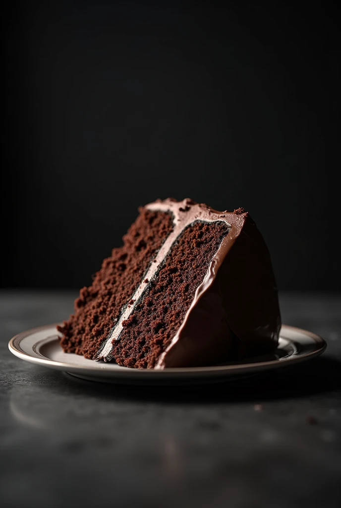 cinematic film still chocolate, chocolate cake, dark background, quality photo, moist texture, frosting, studio photo, slice . shallow depth of field, 15 agust one boy tarang with the hand
