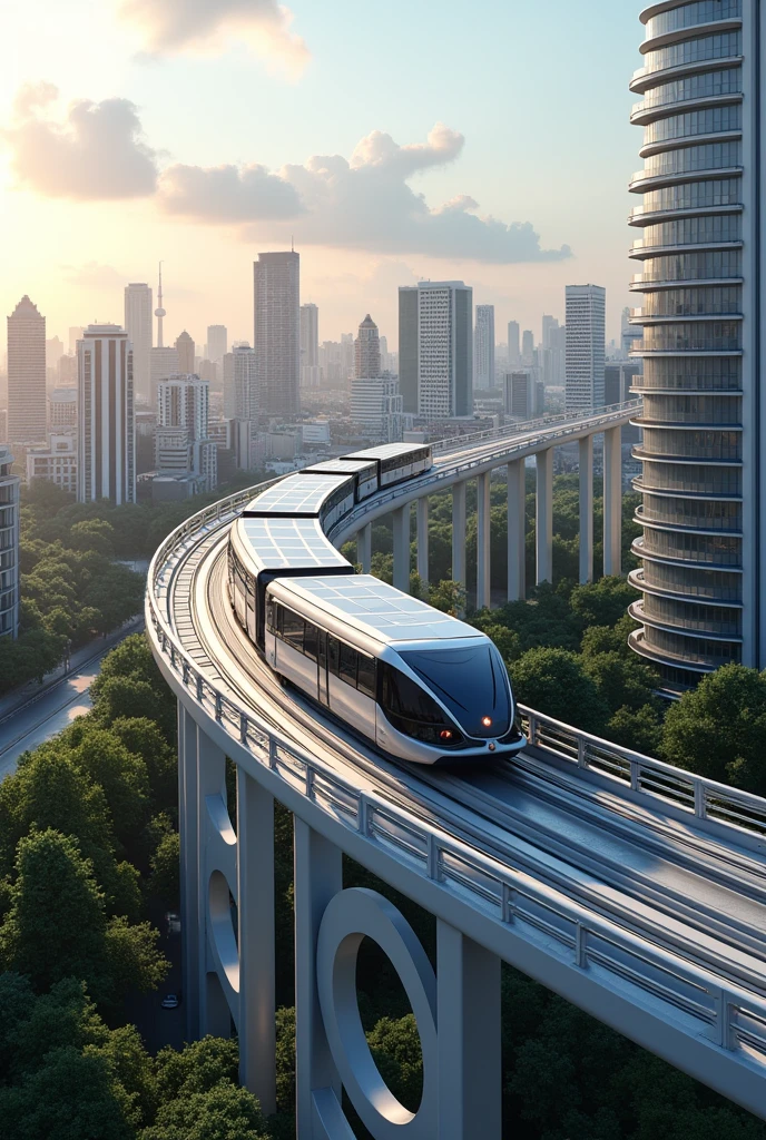 solar-powered roller coaster that could be used as a public transportation system. This innovative design had the capacity to carry up to 50 passengers and could move swiftly between different locations.