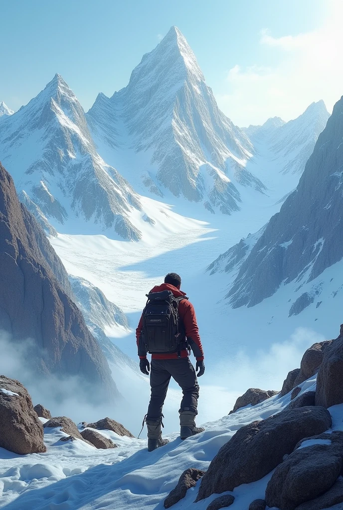 a man in the moutain