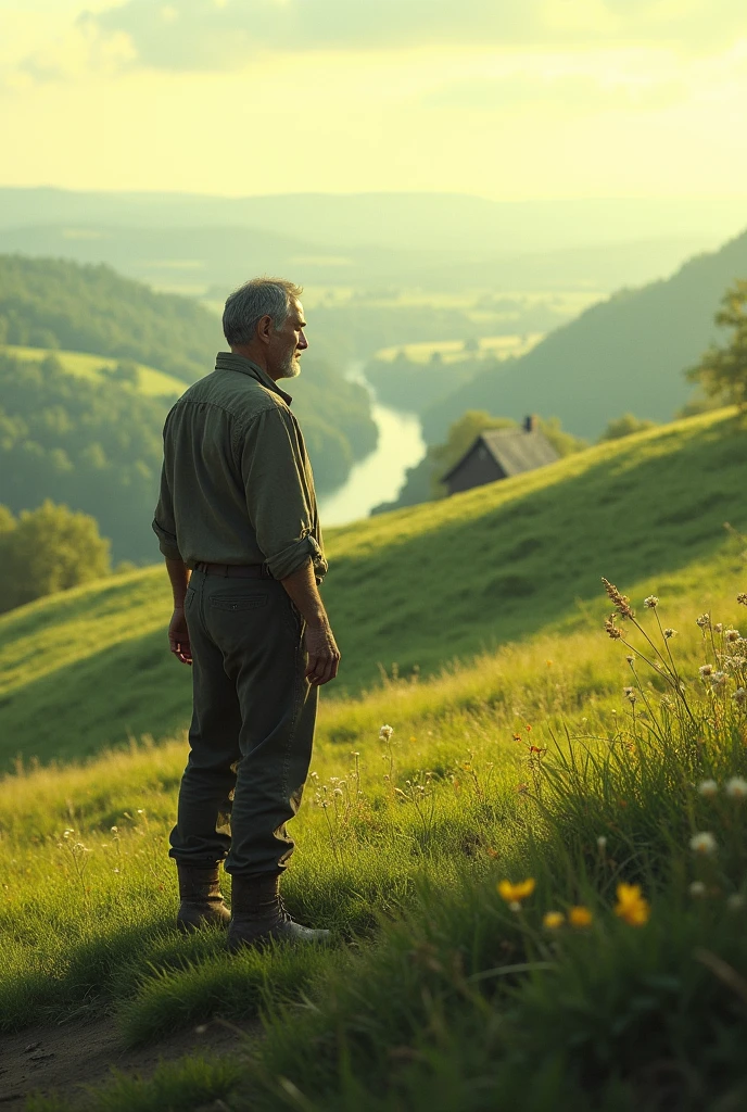 a man in the hill