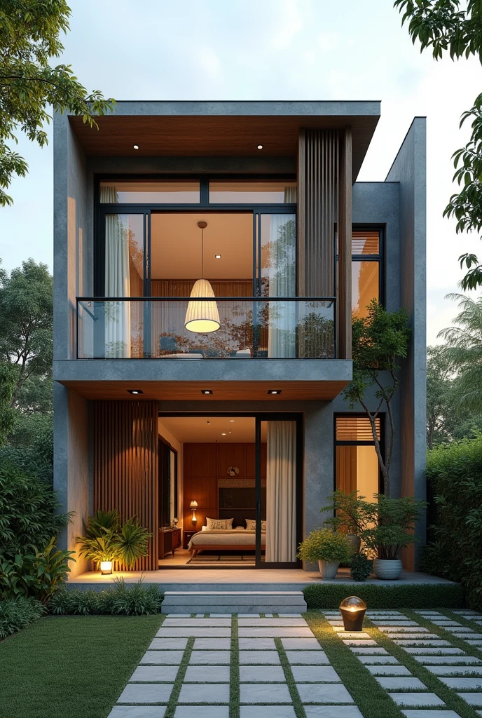 I would like to design a Viet Nam house having 4.5 meter width and 7.5 meter length with low budget for 2 people. This house has a mezzanine inside. Please send with full detailed drawings