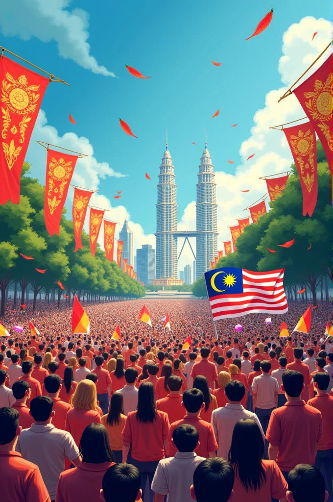 Malaysia Independence Day drawing