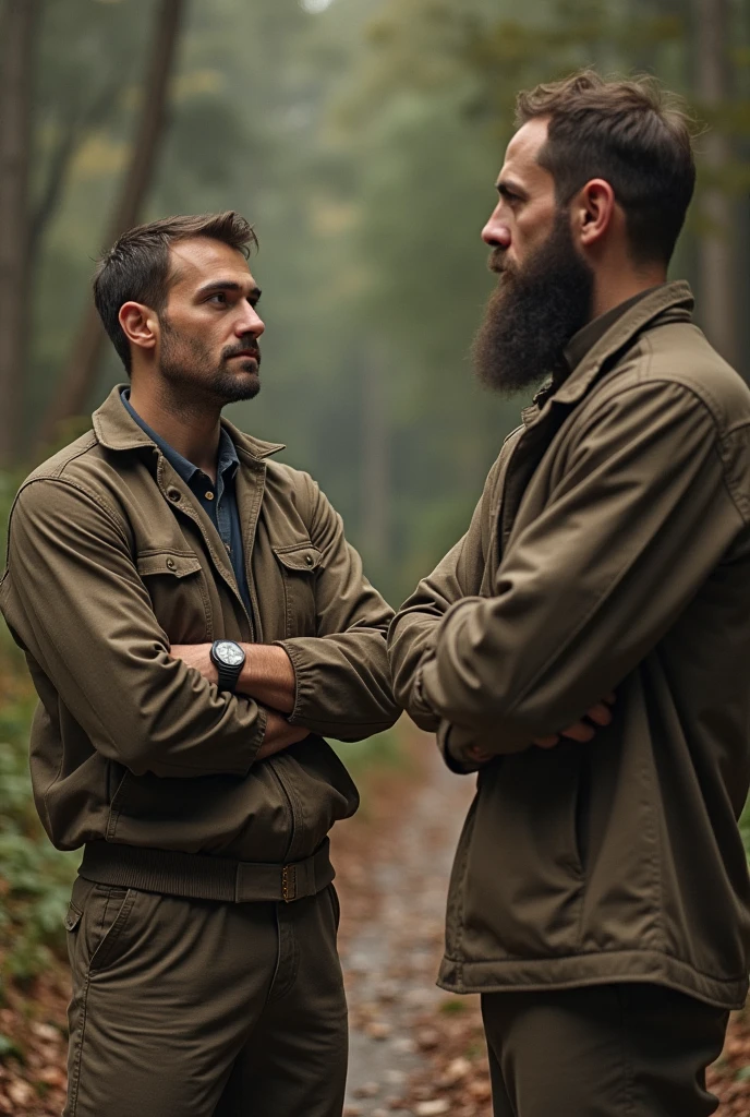 Two men watching their honry cock