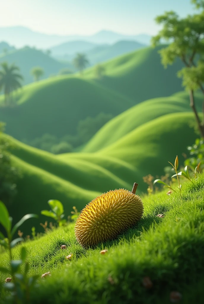 a baby durian in the hill
