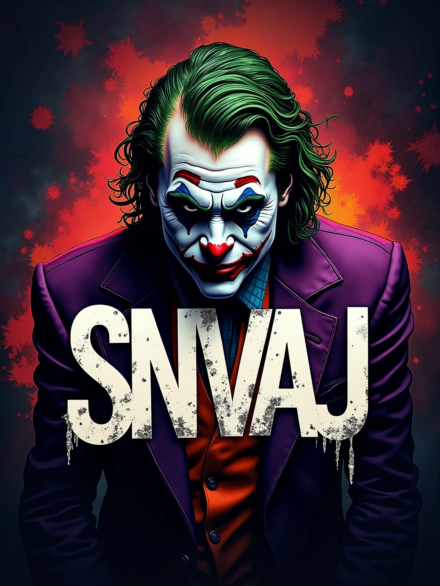logo “snvaj" joker,joker background joker theme for read court pant joker