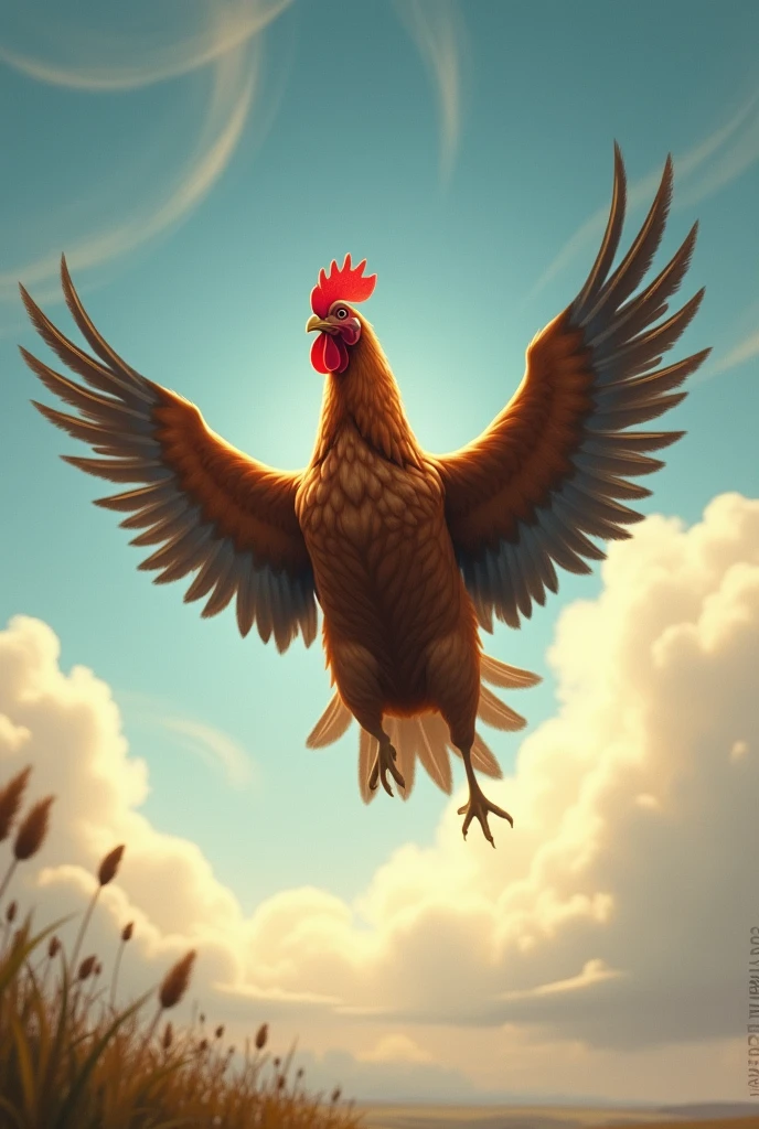 A flying chicken
