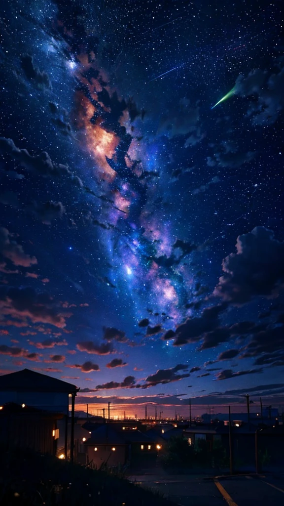 universe,null,meteor,town,Flowing Clouds,