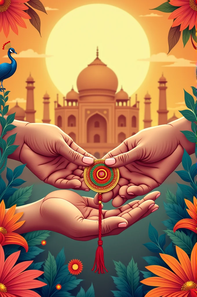 Indian unity image on rakhi