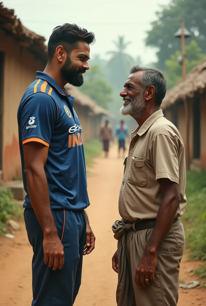 Virat Kohli photo with villager
