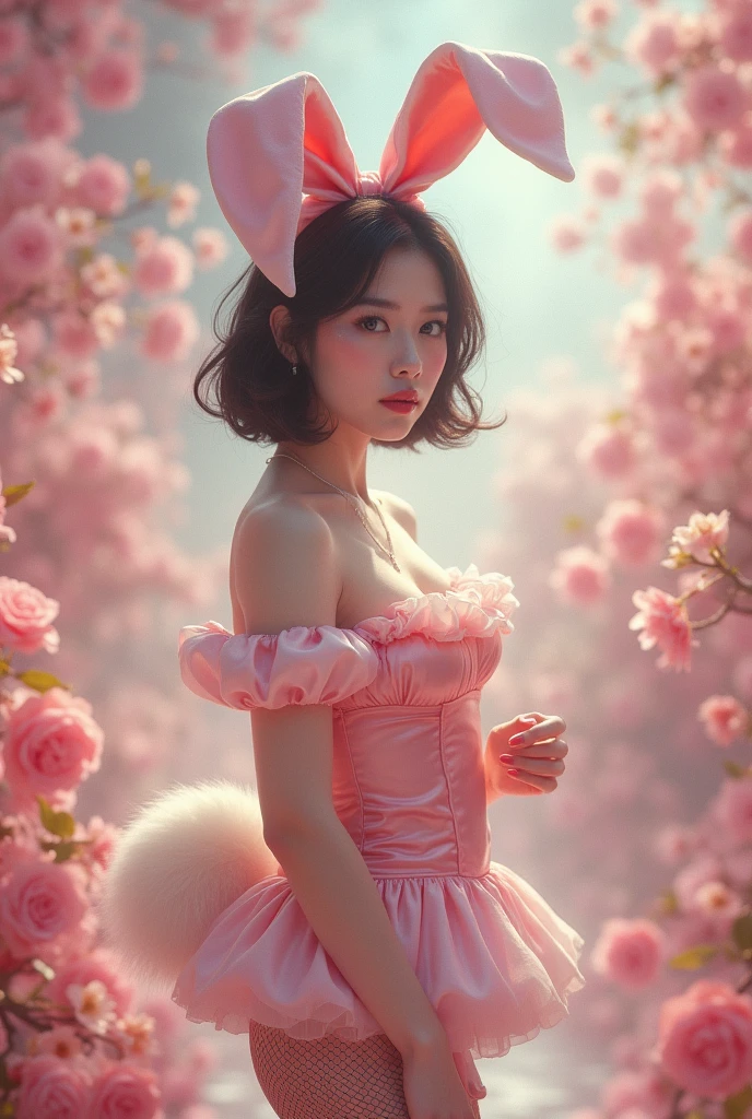 Japanese women、55 years old、Bunny girl、High resolution、2:3