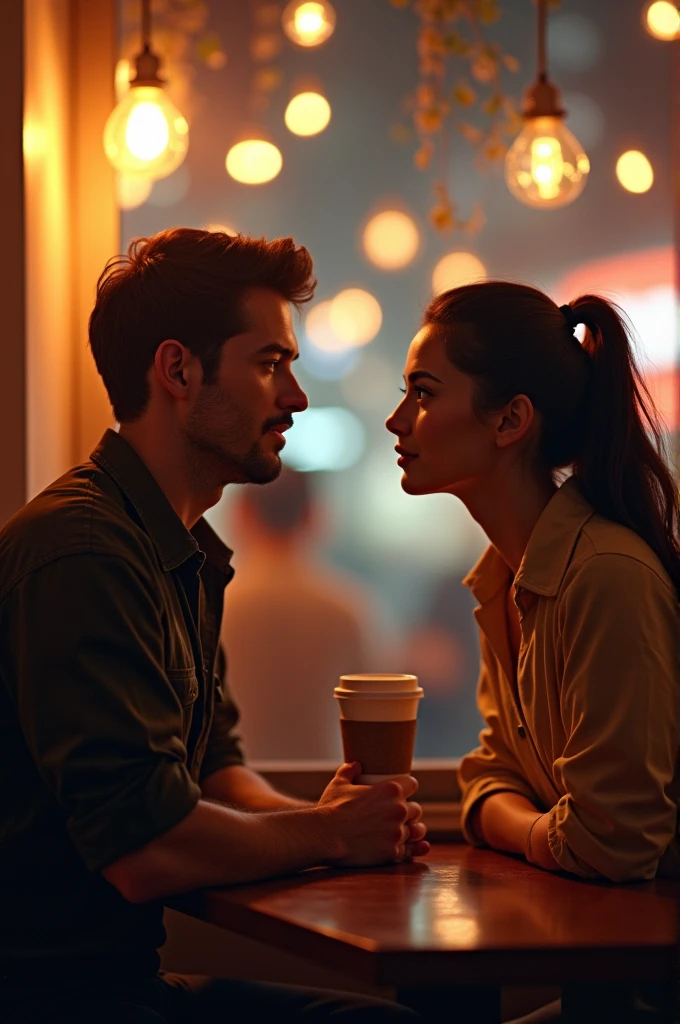 A man and woman is taking to each other