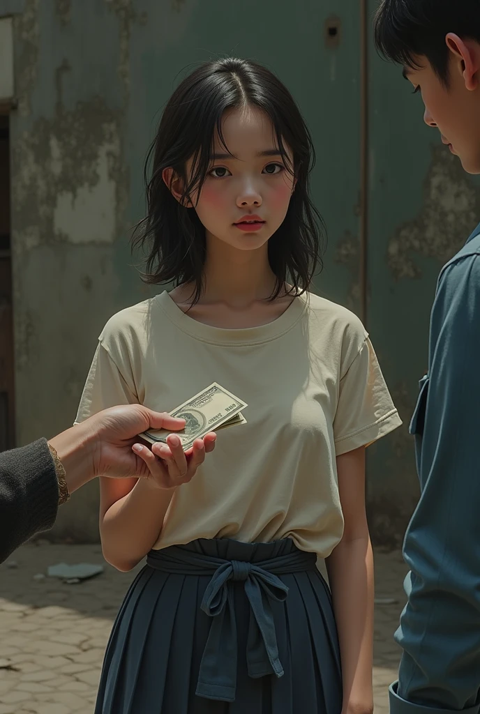 Girl refusing to accept money