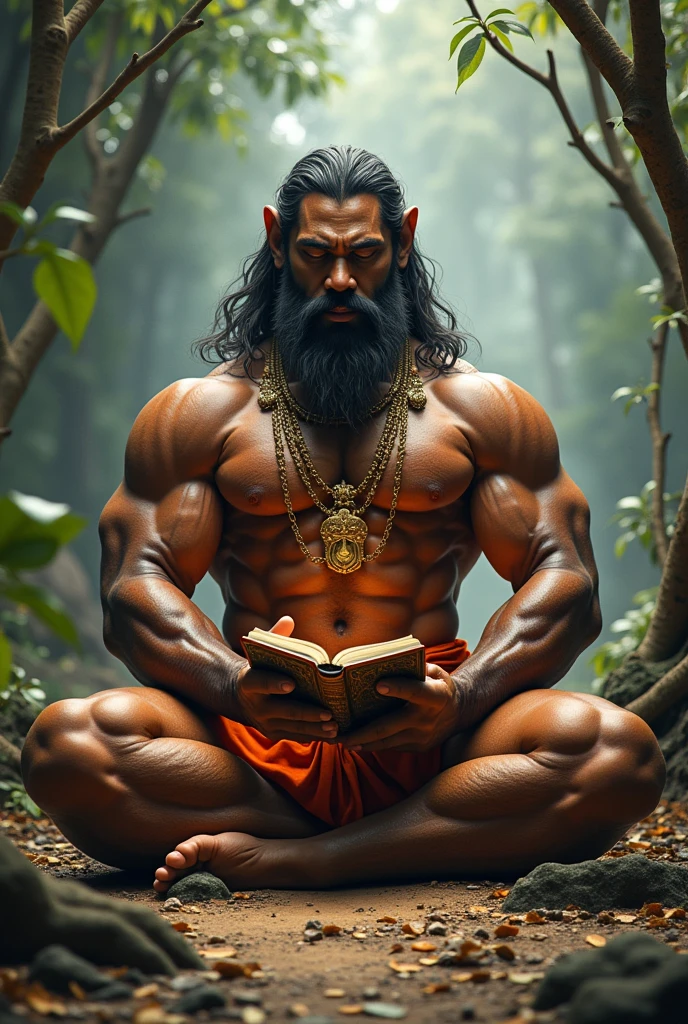 Bagavan big bodybuilder hanuman ji maditation with githa