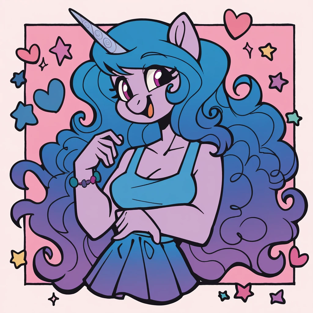 score_9_presence, score_8_up, Izzy Moonbow, unicorn, mlp, G5, anthro