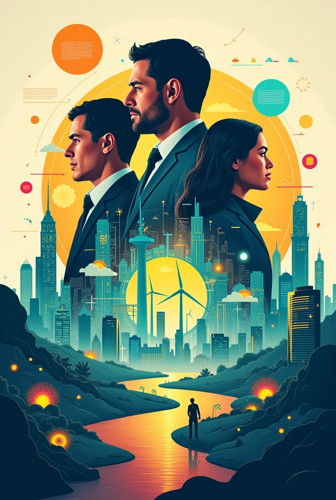 Tech fest poster focusing on technology, innovation and sustainability 