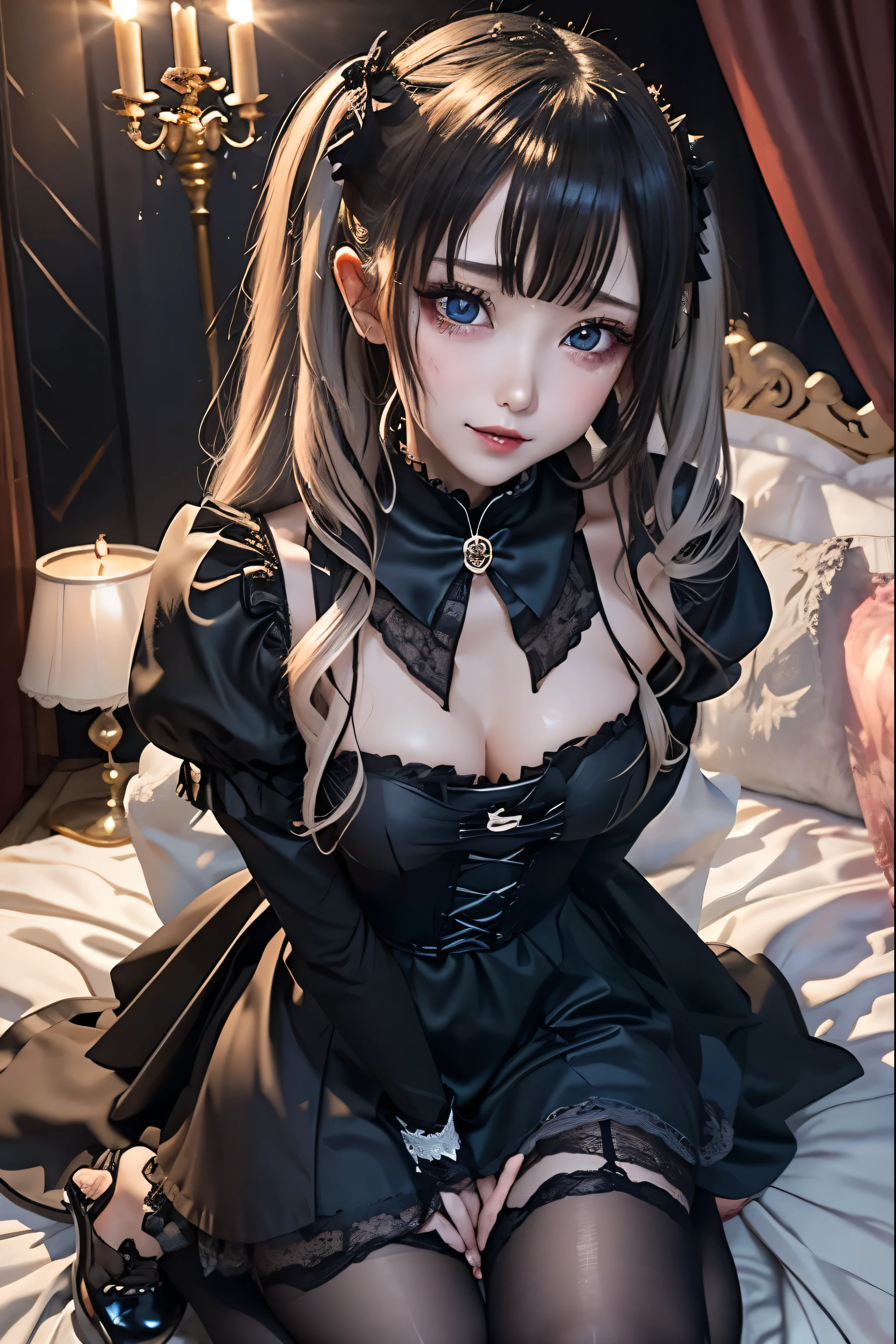 Hard Dark Gothic Makeup、Black dark eyeshadow、sad、Good skin radiance、Dark Gothicメイク、Dark smile、palace、The beauty of fragrance、24-years-old、Expressions of intense sexual pleasure、Embarrassed look、Dark Gothic、Highest quality、Expression of sexual pleasure without pain、Drunk face、Purple maid outfit、mysterious、noble、Loving smile、Twin tail hair、Right eye is blue、Left eye is red、Super tempting pose、Platform heel shoes、Heavy makeup、Gothic ta Clothing、Silver Hair、Long Hair Straight Hair、Cute Gothic Loliress、Beautiful Face、elegant face、Attractive face、Stained glass background、Chest glistening with sweat、The room is dark、goth long dress、Bell Sleeves、Wizard Sleeve、Decadent look、Sexually excited expression、Wet shiny thigh water、Thighs that are wet and shiny with oil、Background of a room full of roses、Sad look、Rose Maiden、The embroidery is pink、The dress has pink embroidery.、Thigh-high socks、Knee-high socks、Gentle expression、Dark black eyeshadow、Stained glass and rose background、Thighs are a little thin、Female Duo、Female couple、dark church background、Stained glass、Black metal world、Dark Castle、Dark Room、Slender body、gothic long dress、Victorian dress、Small breasts、With a glass of wine in your right hand、With a lantern in his left hand、The bed is covered with roses、Her thighs are shining with sweat、My body is wet and shiny、There is a lot of glitter on the thighs、I am sweating、My thighs are sticky with sweat.、My thighs are glistening with sweat、My whole body is sweaty and shiny、I sweated a lot.、My thighs are sweaty、My wet thighs are glistening with sweat.、There is a lot of sweat shining all over my body、Slender body、I rest my head on the pillow、Sleeping in bed、Beautiful legs、Outstretched legs、Lying in bed、Lying on your back in bed、On all fours、Knee Up、Kneel、Put your arms behind your back、Kneeling on the bed、Super beautiful straight hair、Straight hair to the ends、Straight Perm Hair、Show off your glamorous thighs、Sit on the bed、Ass on the bed、Sitting with legs wide apart、Thighs are a little glamorous、