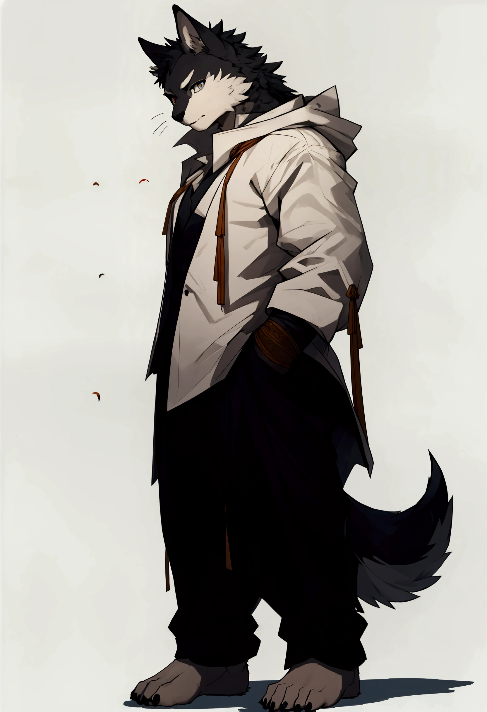 Eyes changed to amber。Pants changed to dark gray。