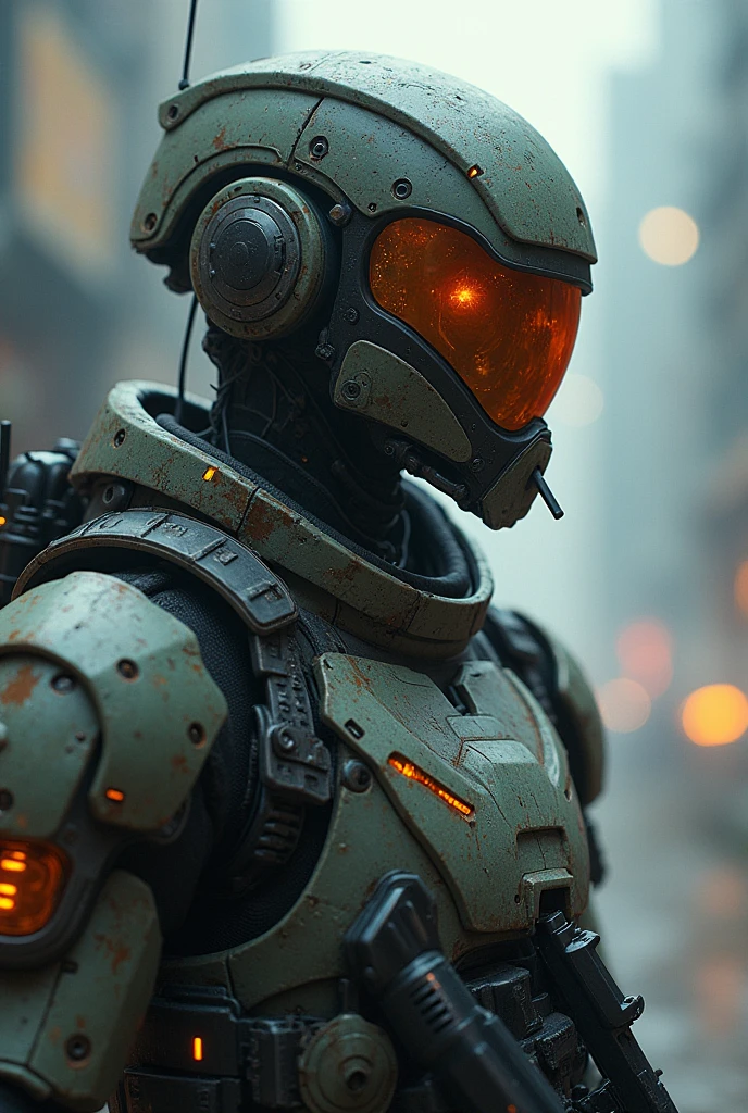 cybernetically enhanced soldier, born and bred to fight against the rogue AI and warlords that plague this godforsaken world