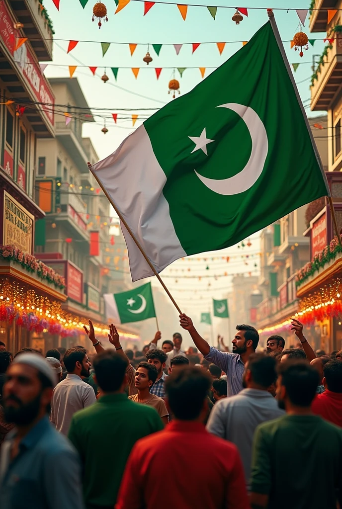 Generate image of independence day of Pakistan