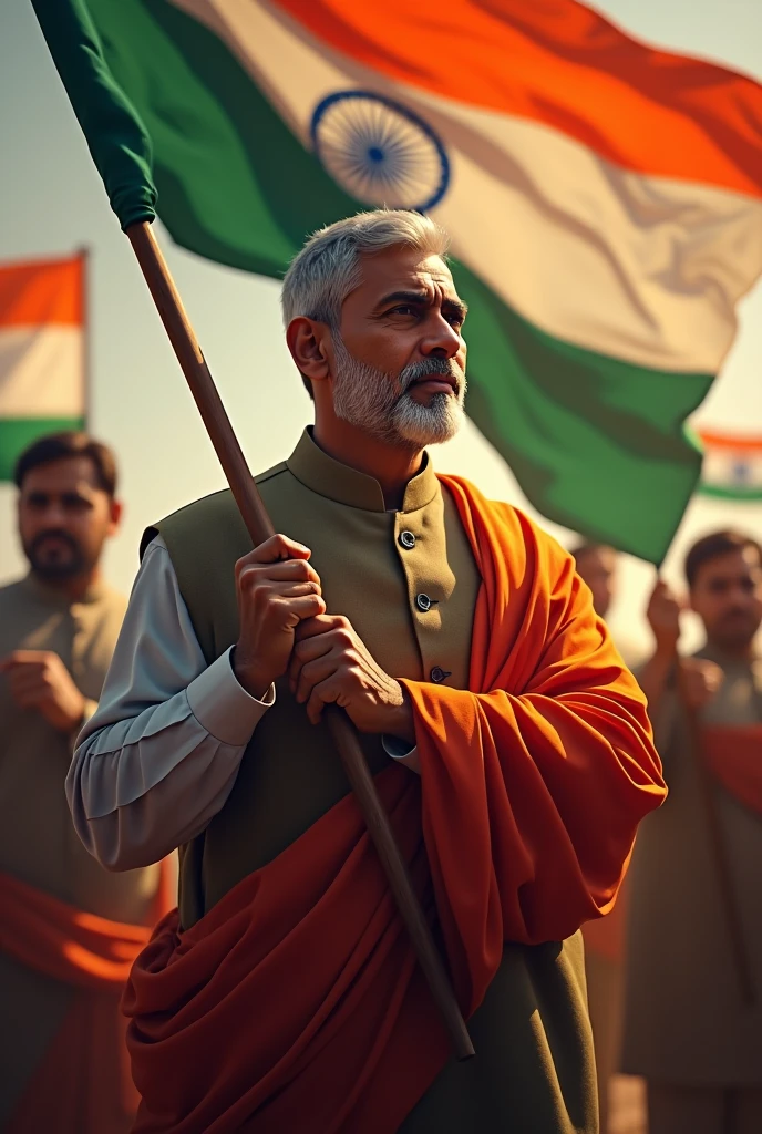RANJEET ARYA WITH FLAG