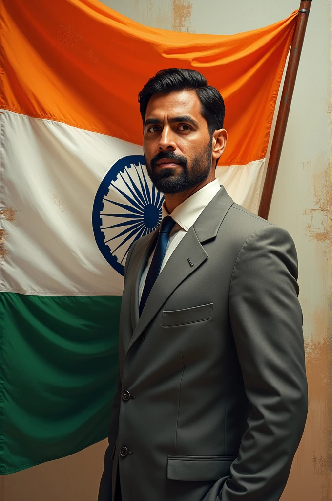 RANJEET ARYA WITH INIAN FLAG