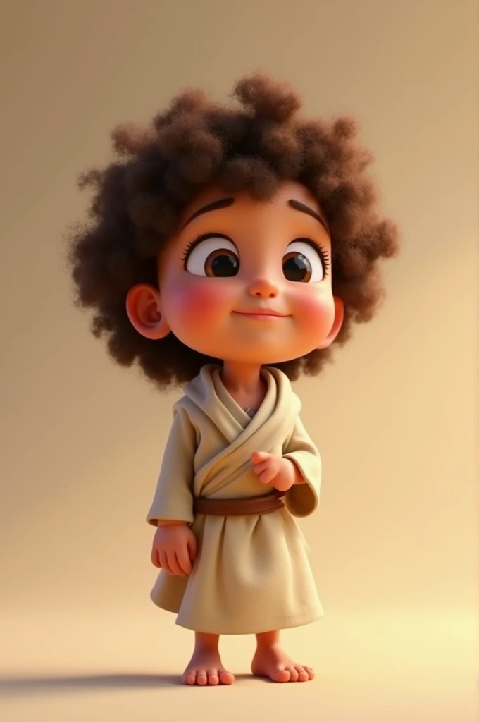 I created a biblical character Moses as a child in Pixar style without a background. 