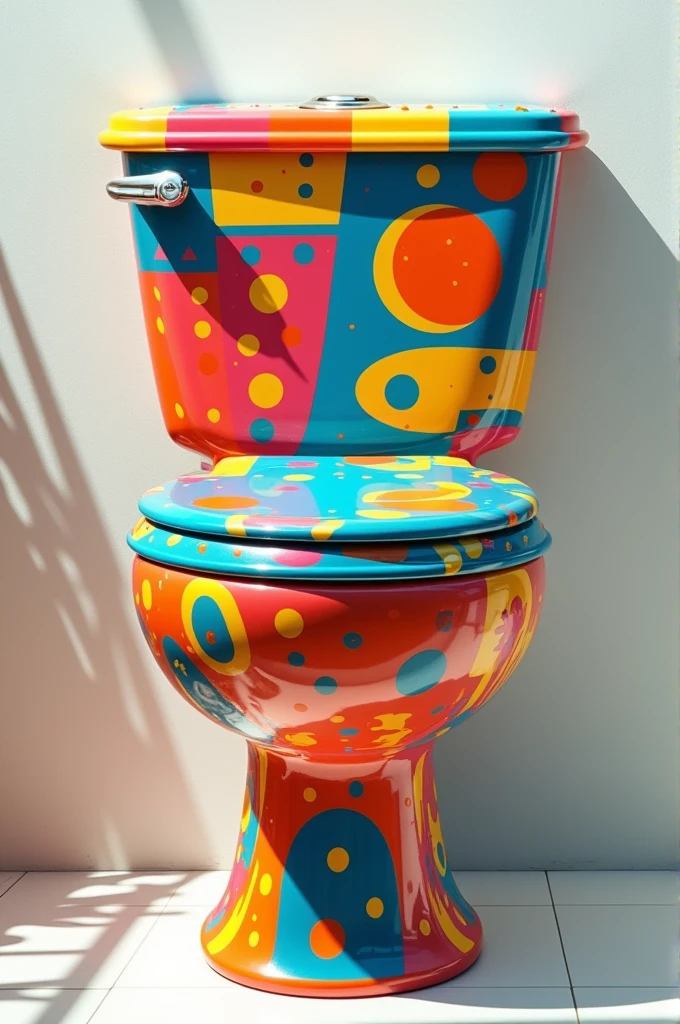 A pop art style toilet