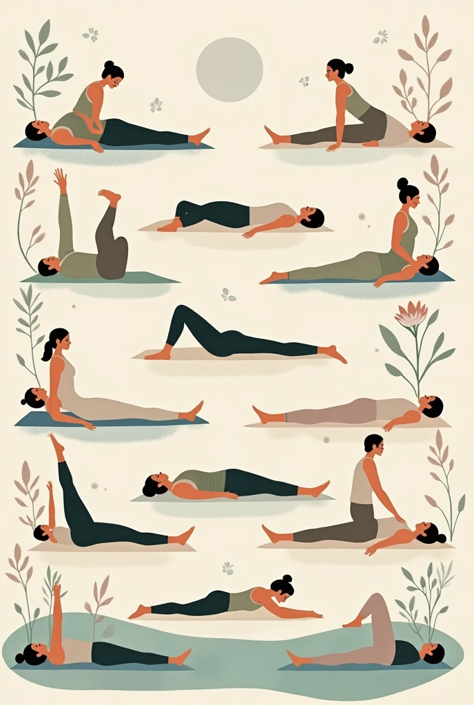 Poster on supine yoga positions