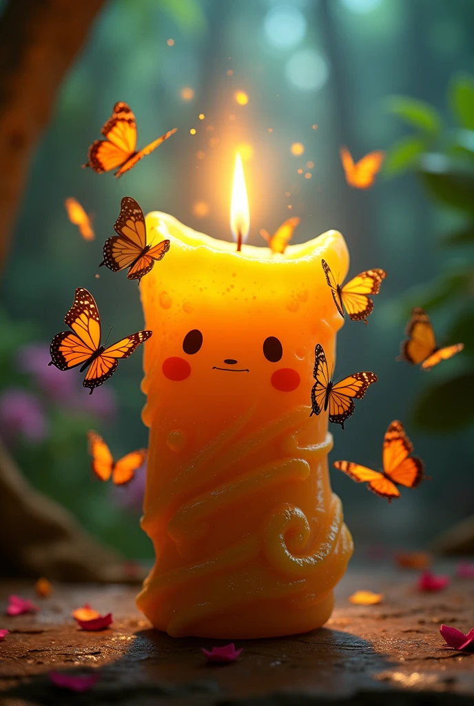 Candle from the movie Encanto with butterflies